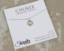Load image into Gallery viewer, Petite Chain Choker - Clear Crystal
