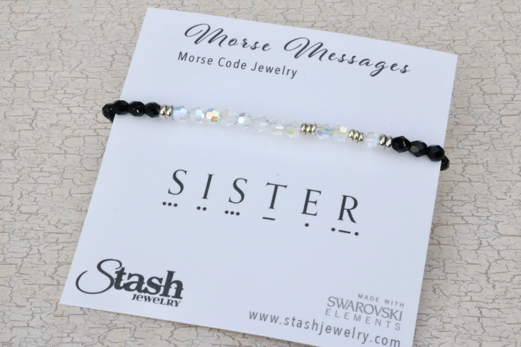 Morse Messages Bracelet - Sister