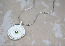 Load image into Gallery viewer, Blossom - Crystal Wax Seal Necklace