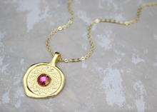 Load image into Gallery viewer, Radiate - Crystal Wax Seal Necklace
