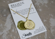 Load image into Gallery viewer, Believe - Crystal Wax Seal Necklace