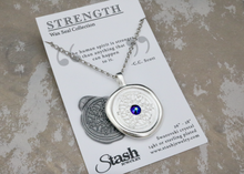 Load image into Gallery viewer, Strength - Crystal Wax Seal Necklace