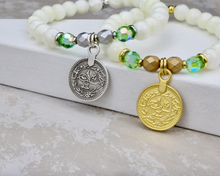 Load image into Gallery viewer, Coin Bracelet - Prosperity - Mother of Pearl