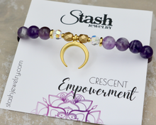 Load image into Gallery viewer, Crescent Bracelet - Empowerment - Amethyst
