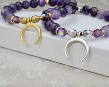 Load image into Gallery viewer, Crescent Bracelet - Empowerment - Amethyst
