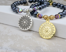 Load image into Gallery viewer, Mandala Bracelet - Spirituality - Mystic Black Agate