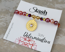 Load image into Gallery viewer, Sun Bracelet - Determination - Mystic Red Agate
