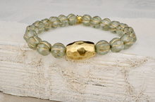 Load image into Gallery viewer, Hammered Pewter Oval on Czech Melons