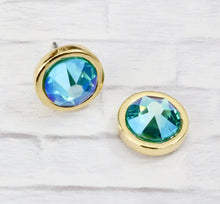 Load image into Gallery viewer, Crystal Studs - Blue Zircon
