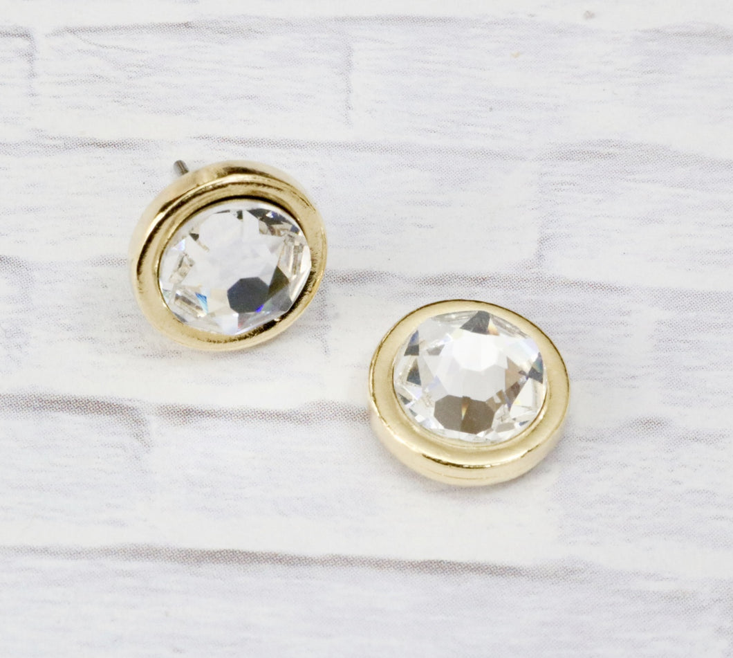 Petite Crystal Studs - Clear Crystal