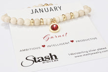Load image into Gallery viewer, January Birthstone Bracelet - Garnet
