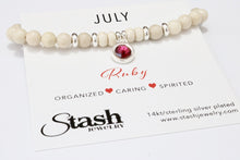 Load image into Gallery viewer, July Birthstone Bracelet - Ruby
