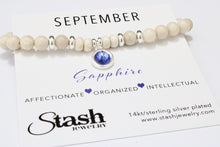 Load image into Gallery viewer, September Birthstone Bracelet - Sapphire
