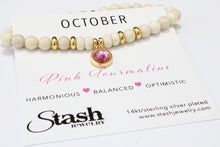 Load image into Gallery viewer, October Birthstone Bracelet - Pink Tourmaline
