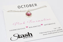 Load image into Gallery viewer, October Birthstone Necklace - Pink Tourmaline

