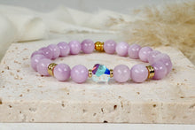Load image into Gallery viewer, Stella Beaded Bracelet | Austrian Crystal &amp; Kunzite | Stackable Jewelry
