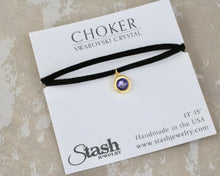 Load image into Gallery viewer, Petite Suede Choker - Tanzanite
