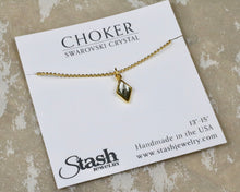 Load image into Gallery viewer, Berlynne Chain Choker - Black Diamond
