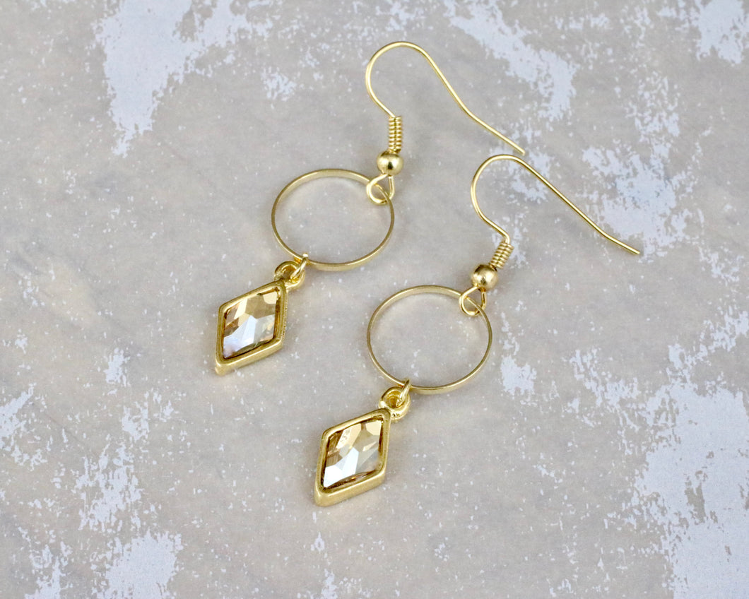 Berlynne Ring Drop Earrings - Golden Shadow