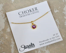 Load image into Gallery viewer, Petite Chain Choker - Fuchsia Shimmer
