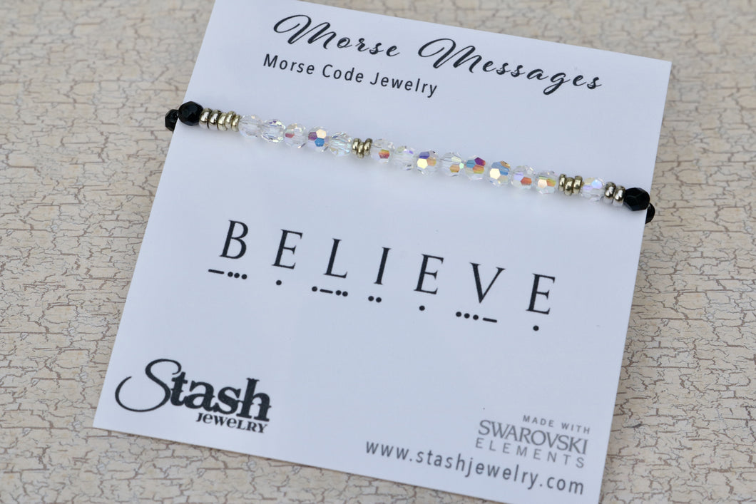 Morse Messages Bracelet - Believe