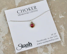 Load image into Gallery viewer, Petite Chain Choker - Fuchsia Lemon
