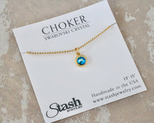 Load image into Gallery viewer, Petite Chain Choker - Zircon Shimmer
