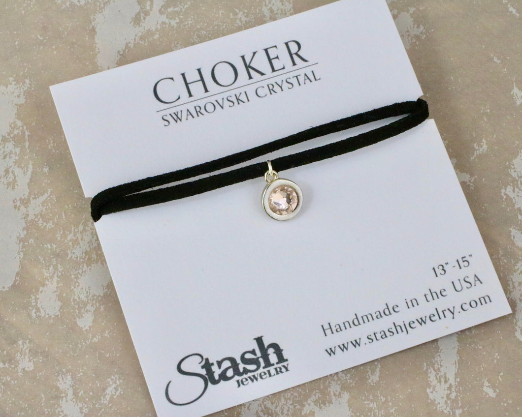 Petite Suede Choker - Silk