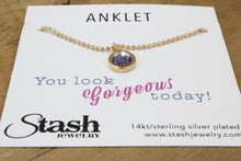Load image into Gallery viewer, Swarovski Crystal Anklet - Crystal AB
