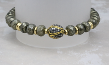 Load image into Gallery viewer, Pave Crystal Bead on Pyrite - Stash Jewelry Exclusive
