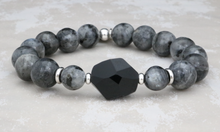 Load image into Gallery viewer, Black Labradorite and Jet Crystal Bracelet

