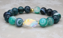 Load image into Gallery viewer, Bethaney Bracelet - Green Stripe Agate
