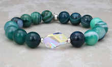 Load image into Gallery viewer, Bethaney Bracelet - Green Stripe Agate
