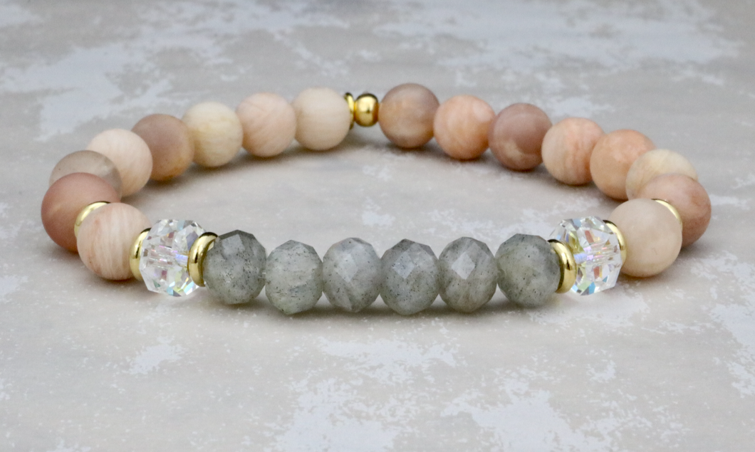 Matte Sunstone and Labradorite