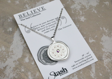 Load image into Gallery viewer, Believe - Crystal Wax Seal Necklace
