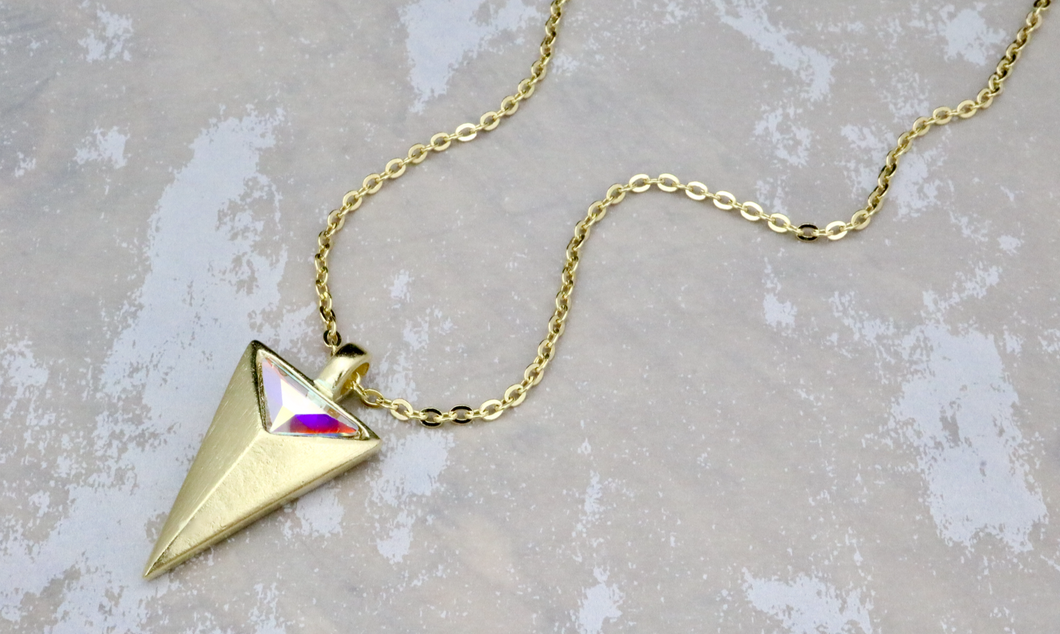 Crystal Pyramid Necklace