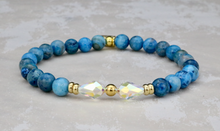 Load image into Gallery viewer, Ivy Bracelet - Blue Crazy Agate
