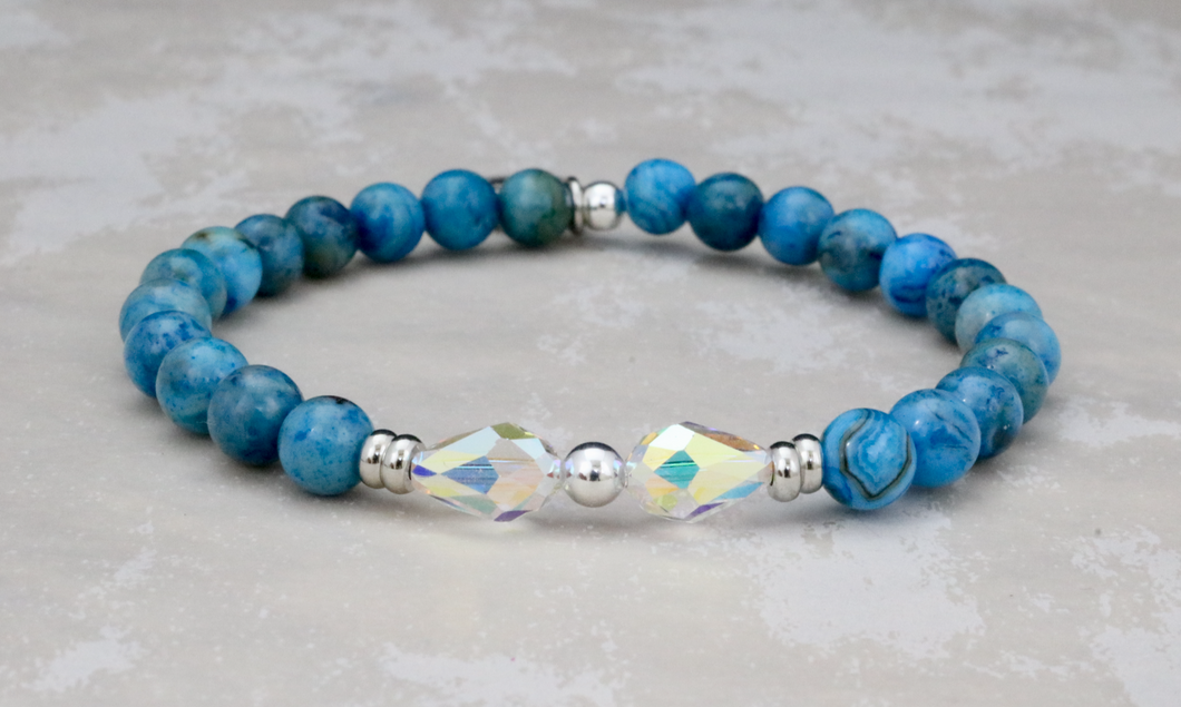 Ivy Bracelet - Blue Crazy Agate