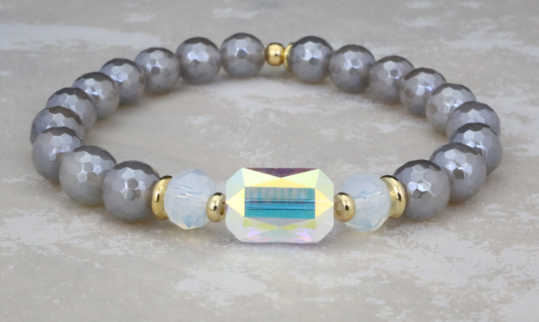 Adrian Bracelet - Mystic Gray Agate