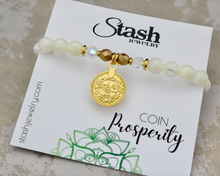 Load image into Gallery viewer, Coin Bracelet - Prosperity - Mother of Pearl
