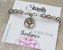 Load image into Gallery viewer, North Star Bracelet - Guidance - Mystic Gray Agate
