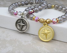 Load image into Gallery viewer, North Star Bracelet - Guidance - Mystic Gray Agate
