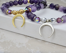 Load image into Gallery viewer, Crescent Bracelet - Empowerment - Amethyst
