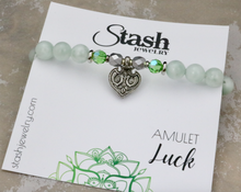 Load image into Gallery viewer, Amulet Bracelet - Luck - Green Moonstone
