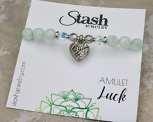 Load image into Gallery viewer, Amulet Bracelet - Luck - Green Moonstone
