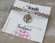 Load image into Gallery viewer, North Star Bracelet - Guidance - Mystic Gray Agate
