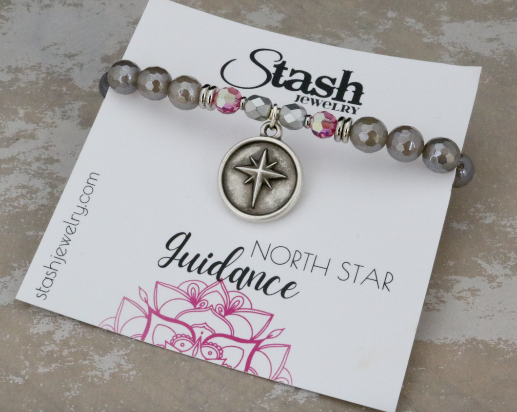 North Star Bracelet - Guidance - Mystic Gray Agate