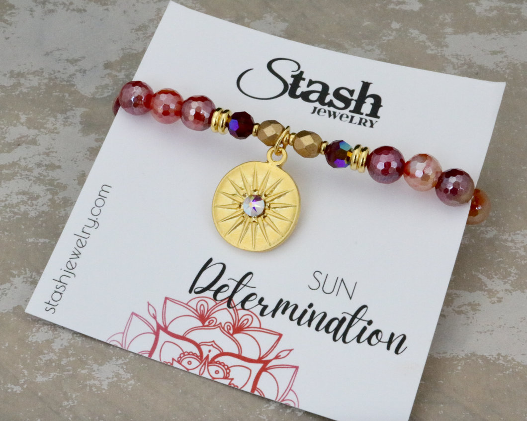 Sun Bracelet - Determination - Mystic Red Agate