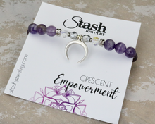 Load image into Gallery viewer, Crescent Bracelet - Empowerment - Amethyst
