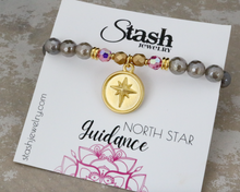 Load image into Gallery viewer, North Star Bracelet - Guidance - Mystic Gray Agate
